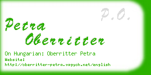 petra oberritter business card